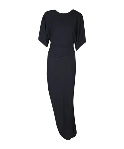 Red Valentino Asymmetrical Dress In Black