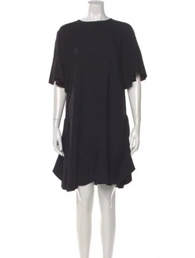 Pre-owned Red Valentino Bateau Neckline Knee-length Dress In Gray