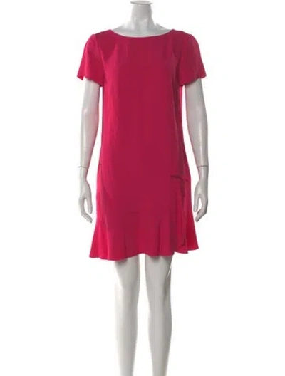 Pre-owned Red Valentino Bateau Neckline Mini Dress In Pink