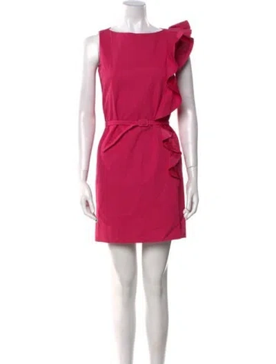Pre-owned Red Valentino Bateau Neckline Mini Dress In Pink