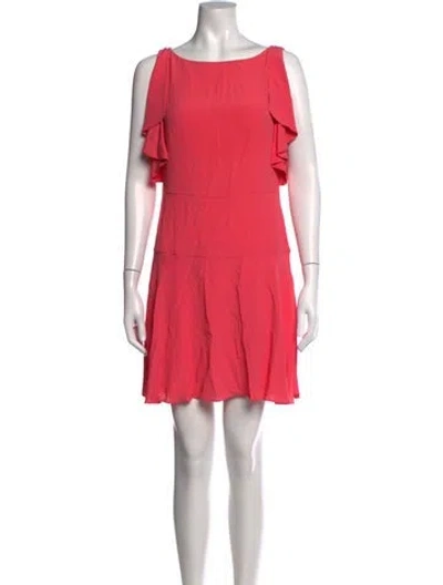 Pre-owned Red Valentino Bateau Neckline Mini Dress In Pink