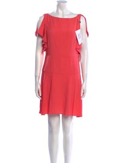 Pre-owned Red Valentino Bateau Neckline Mini Dress W/ Tags In Pink