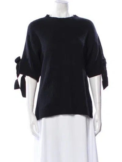 Pre-owned Red Valentino Bateau Neckline Sweater In Black