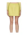 Red Valentino Yellow Bouclé Miniskirt In Yellow