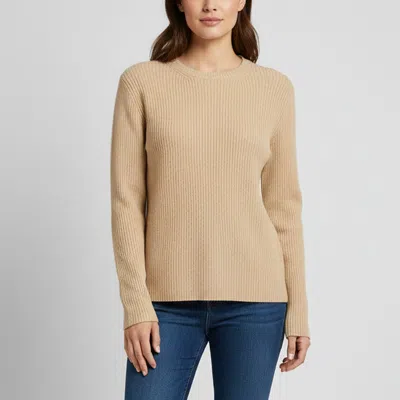 Pre-owned Red Valentino Beige Rib Knit Crewneck Sweater M In Sand