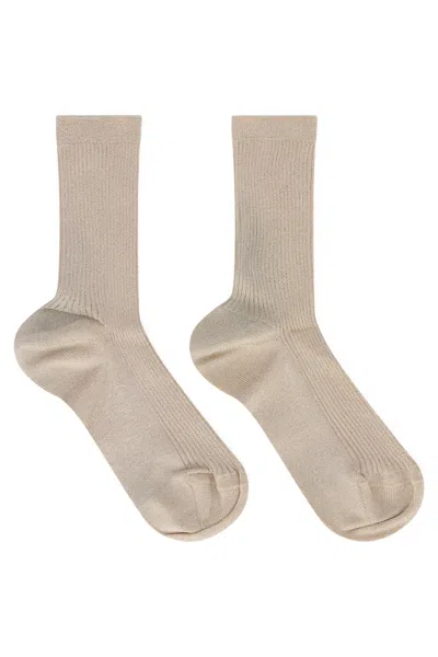 Red Valentino Beige Soft And Breathable Socks With A Minimal And Versatile Design. In Neutral
