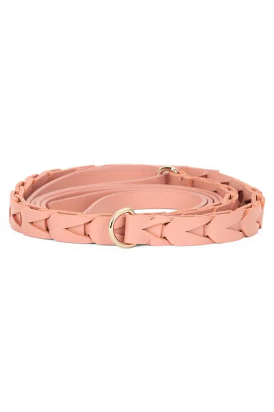 Red Valentino Belt In Salmon Pink Faux Leather, Elegant And Modern.