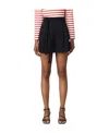Red Valentino Belted Shorts In Black