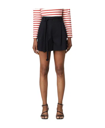 Red Valentino Belted Shorts In Black