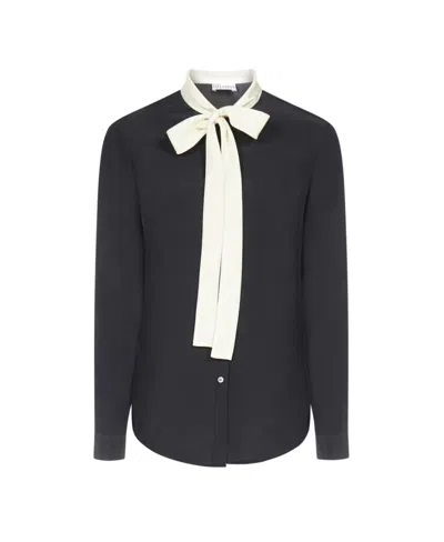Red Valentino Black Bow Blouse