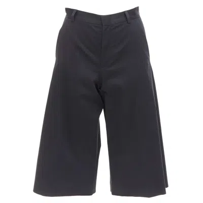 Pre-owned Red Valentino Black Cotton Blend High Waisted Culottes Bermuda Shorts It38 Xs