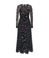 Red Valentino Black Flower Printed Dress In Black