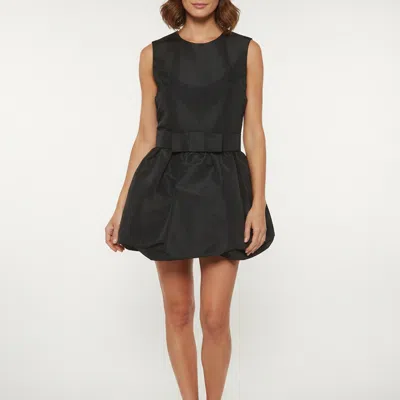 Pre-owned Red Valentino Black Jacquard Sleeveless Balloon Skirt Dress S