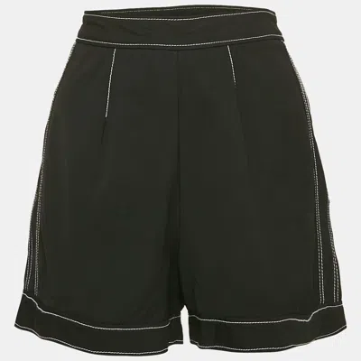Pre-owned Red Valentino Black Wool Blend Short M