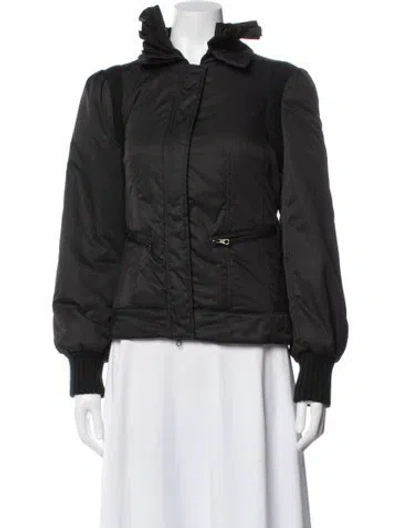 Pre-owned Red Valentino Bomber Jacket In Black