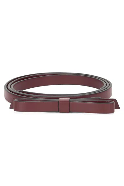 Red Valentino Bordeaux Color Belt, Minimalist And Elegant. In Brown