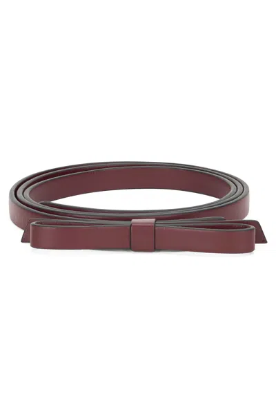 Red Valentino Bordeaux Color Belt, Minimalist And Elegant. In Red