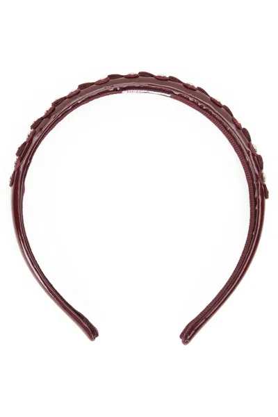 Red Valentino Bordeaux Headband With Elegant And Refined Design. In Burgundy