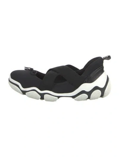 Pre-owned Red Valentino Bow Accents Athletic Sneakers In Black