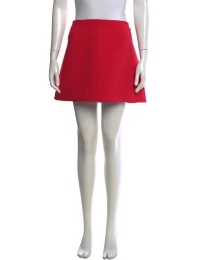 Pre-owned Red Valentino Bow Accents Mini Skirt In Red