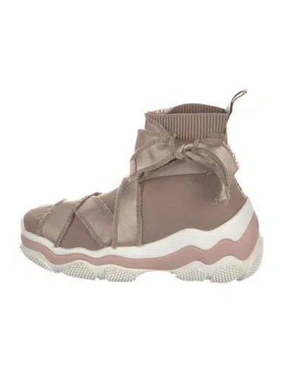 Pre-owned Red Valentino Bow Accents Sneakers In Neutral