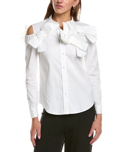 Red Valentino Bow Blouse In White