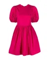 Red Valentino Bow-detail Taffeta Minidress In Red
