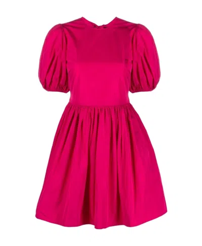 RED VALENTINO REDVALENTINO RUFFLE-SLEEVED BACKLESS MINI DRESS