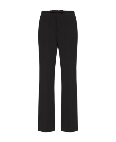 Red Valentino Bow Knot Details Casual Pants In Black