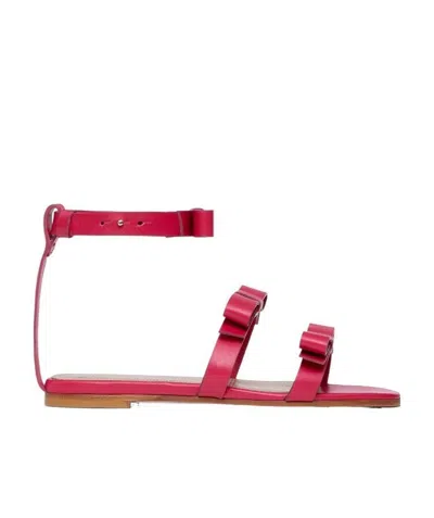 Red Valentino Bow Sandals In Pink