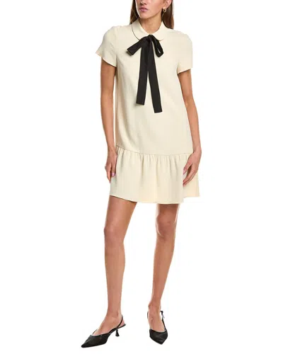Red Valentino Bow Shift Dress In White
