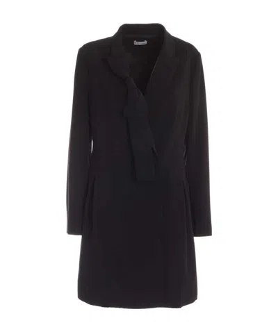 Red Valentino Bow Tie Dress In Black