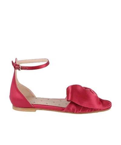 Red Valentino Bow Tie Sandals In Red