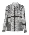Red Valentino Bow Tie Shirt In Gray