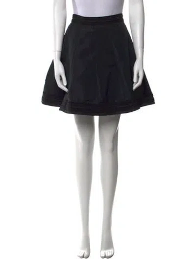 Pre-owned Red Valentino Braided Accents Mini Skirt In Black
