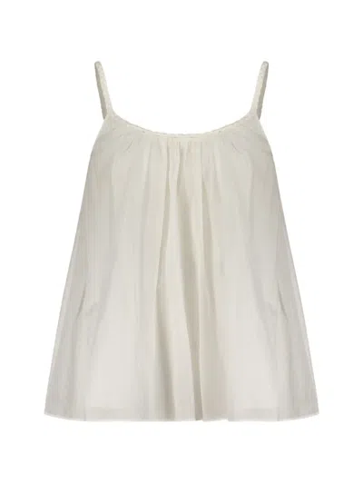 Red Valentino Braided Pleated Top In Neutral
