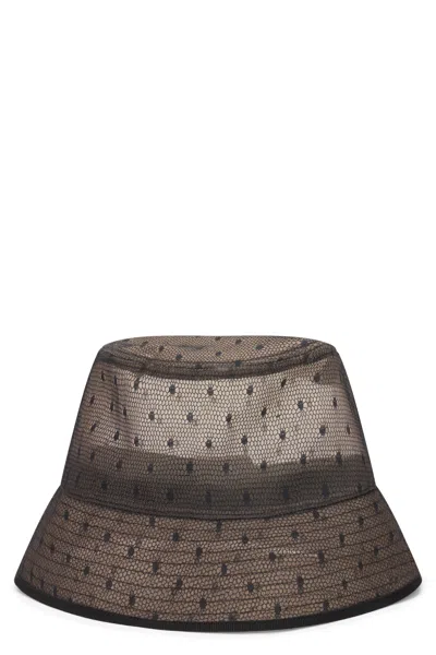 Red Valentino Bucket Hat In Black, Elegant And Minimal. In Brown