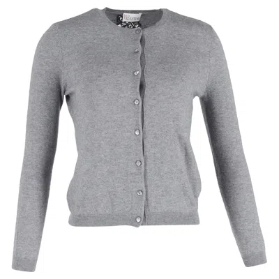 Pre-owned Red Valentino Buttoned Cardigan In Grey Wool In Multi