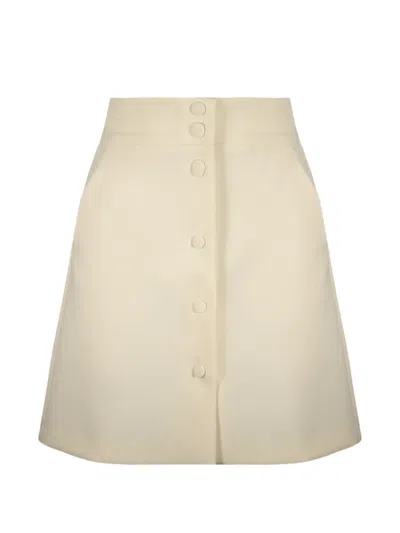 Red Valentino Button-front A-line Mini Skirt In Multi