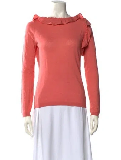 Pre-owned Red Valentino Cashmere Cowl Neck Sweater In Orange