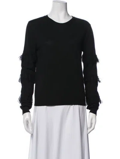Pre-owned Red Valentino Cashmere Crew Neck Sweater In Blue