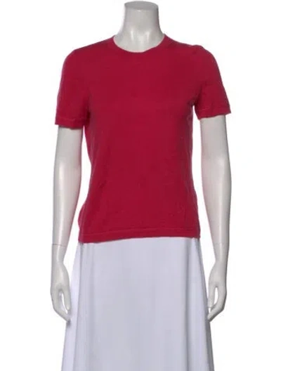 Pre-owned Red Valentino Cashmere Crew Neck T-shirt In Pink