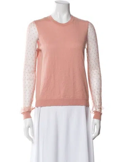 Pre-owned Red Valentino Cashmere Polka Dot Print Top In Pink