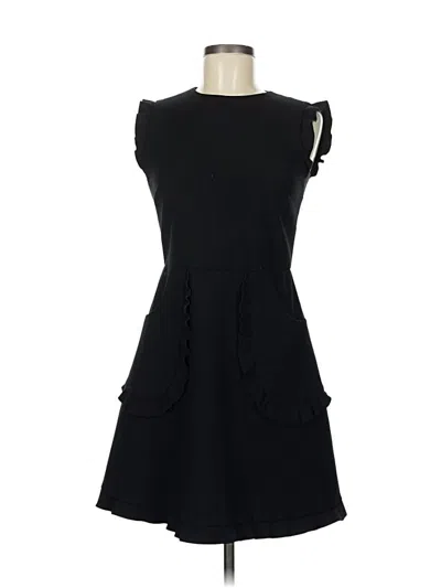 Pre-owned Red Valentino Casual Dress In Black