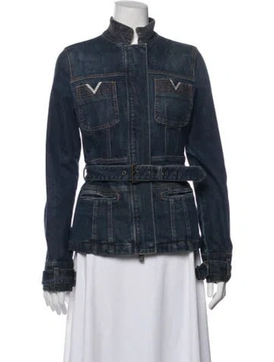 Pre-owned Red Valentino Coat In Blue