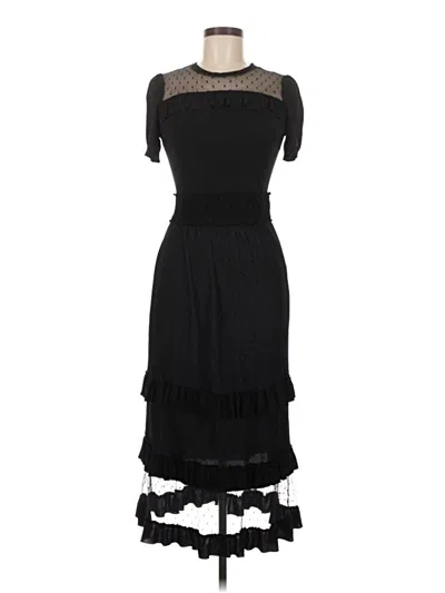 Pre-owned Red Valentino Cocktail Dress In Black