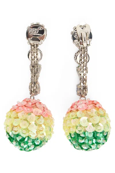 Red Valentino Colorful Dangling Earrings For Every Occasion. In Multi