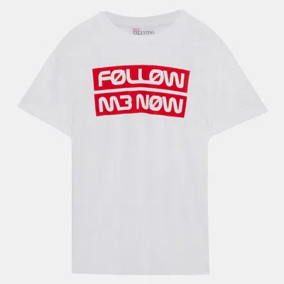Pre-owned Red Valentino Cotton T-shirt M In White
