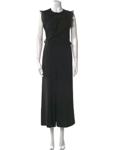Pre-owned Red Valentino Crew Neck Jumpsuit In Black