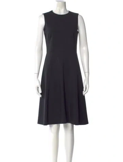 Pre-owned Red Valentino Crew Neck Knee-length Dress In Black